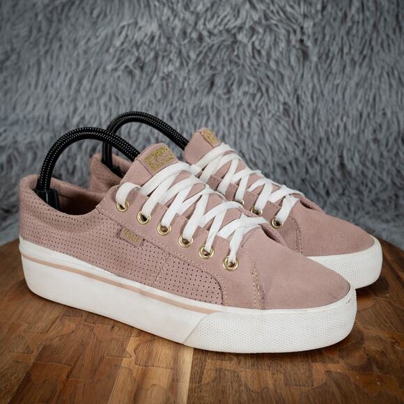 Keds Jump Kick Duo Lace Up, Sneaker Women’s, Light Pink Suede Size 7.5 M - Picture 1 of 10